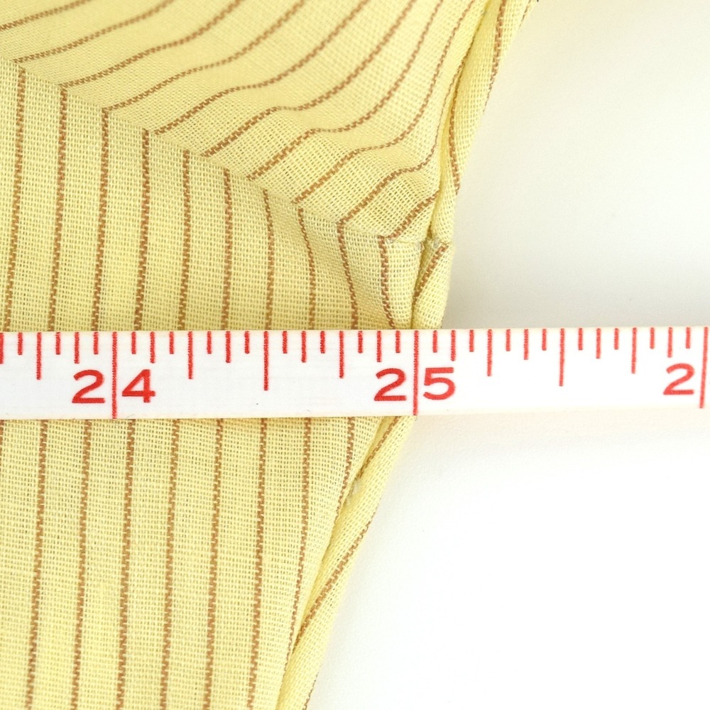 H Bar C Ranchwear Men XL Yellow Striped Western Long Tail 70s Button Down Shirt - Picture 9 of 12